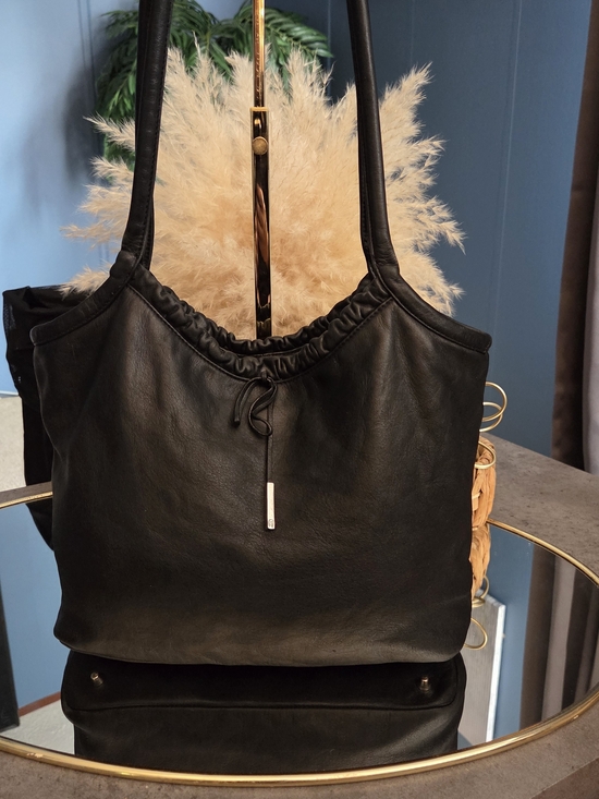 Etienne Aigner Handbags - Vintage Etienne Aigner Black Genuine Leather Shoulder Tote Hobo Bag